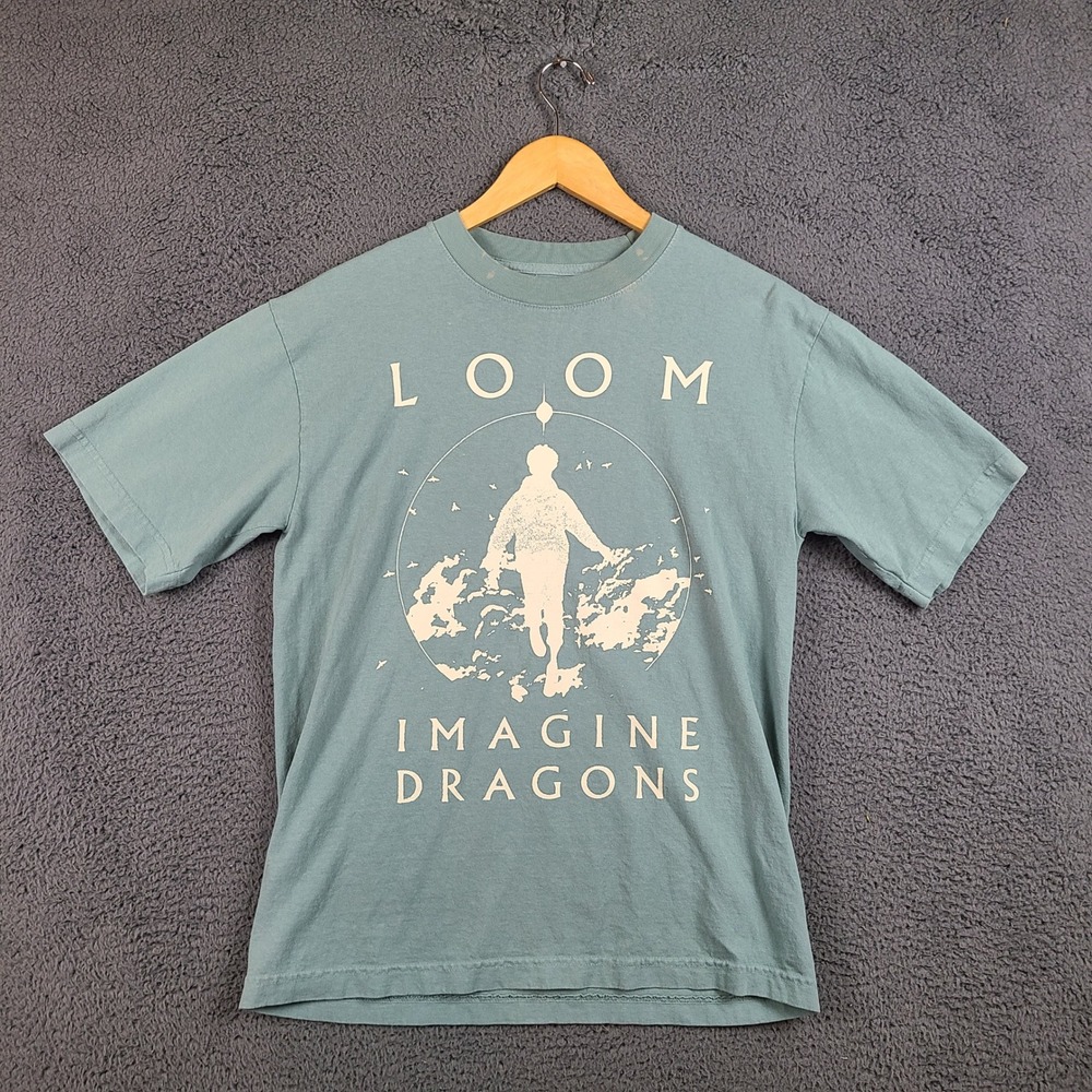 Imagine Dragons Loom World Tour 2024 T-Shirt Teal Green Band Tee Small